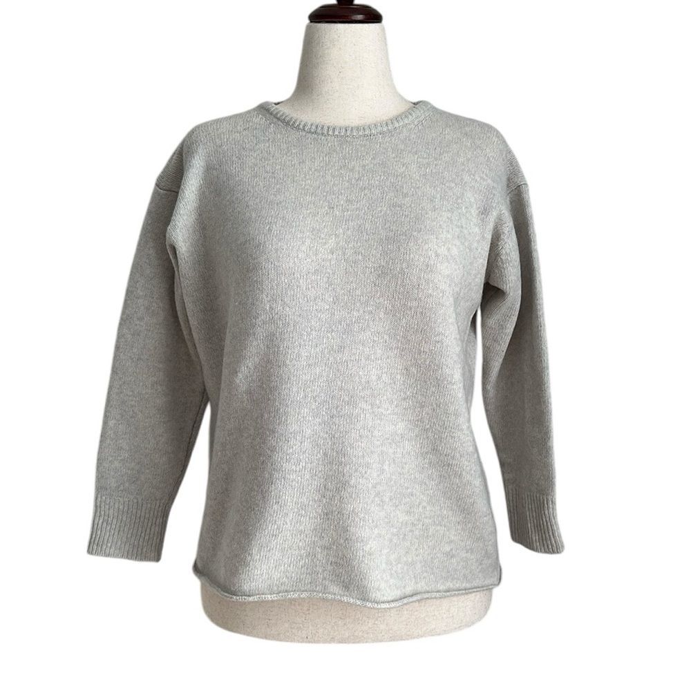 Brandy Melville Women’s Wool Blend Crewneck Relaxed Sweater Grey One Size
